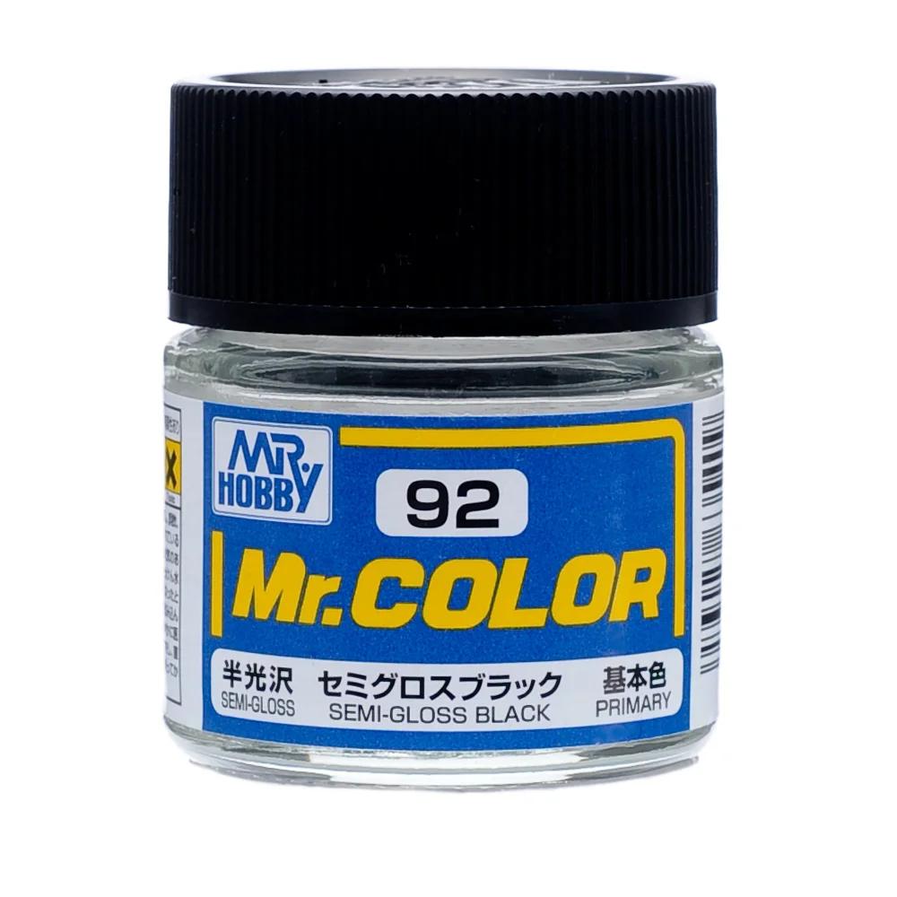 Mr. Hobby Mr. Color Semi Gloss Black (C92) 10 ml — official product photo 1