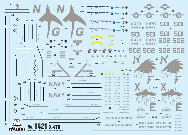 Italeri 1/72 X-47B Model Kit — official product photo 2