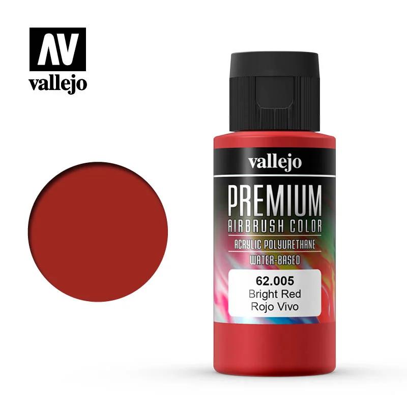 Vallejo Premium Color Bright Red 60ml 1pc — product photo
