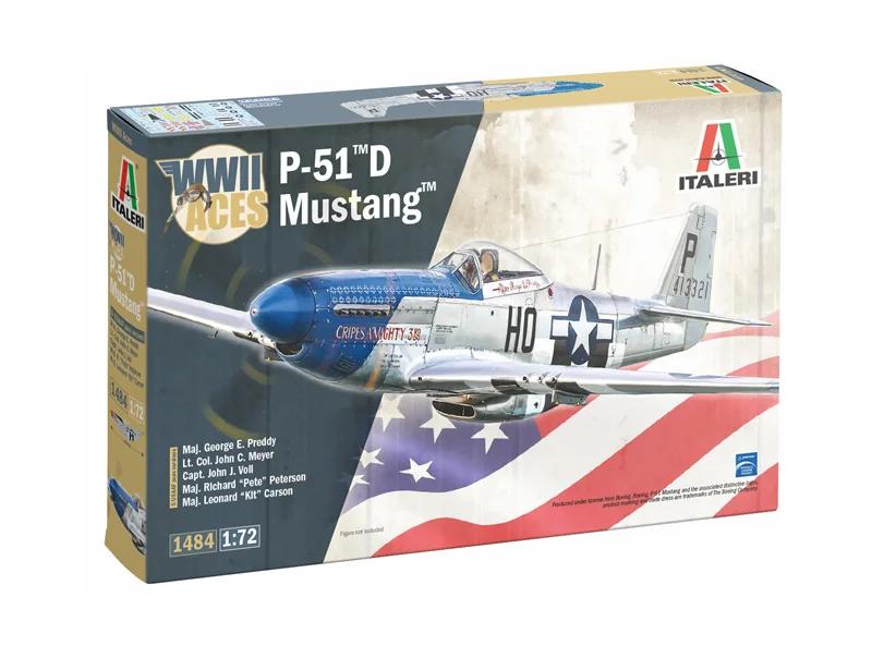 Italeri 1/72 P-51D Mustang Aces Model Kit — box art