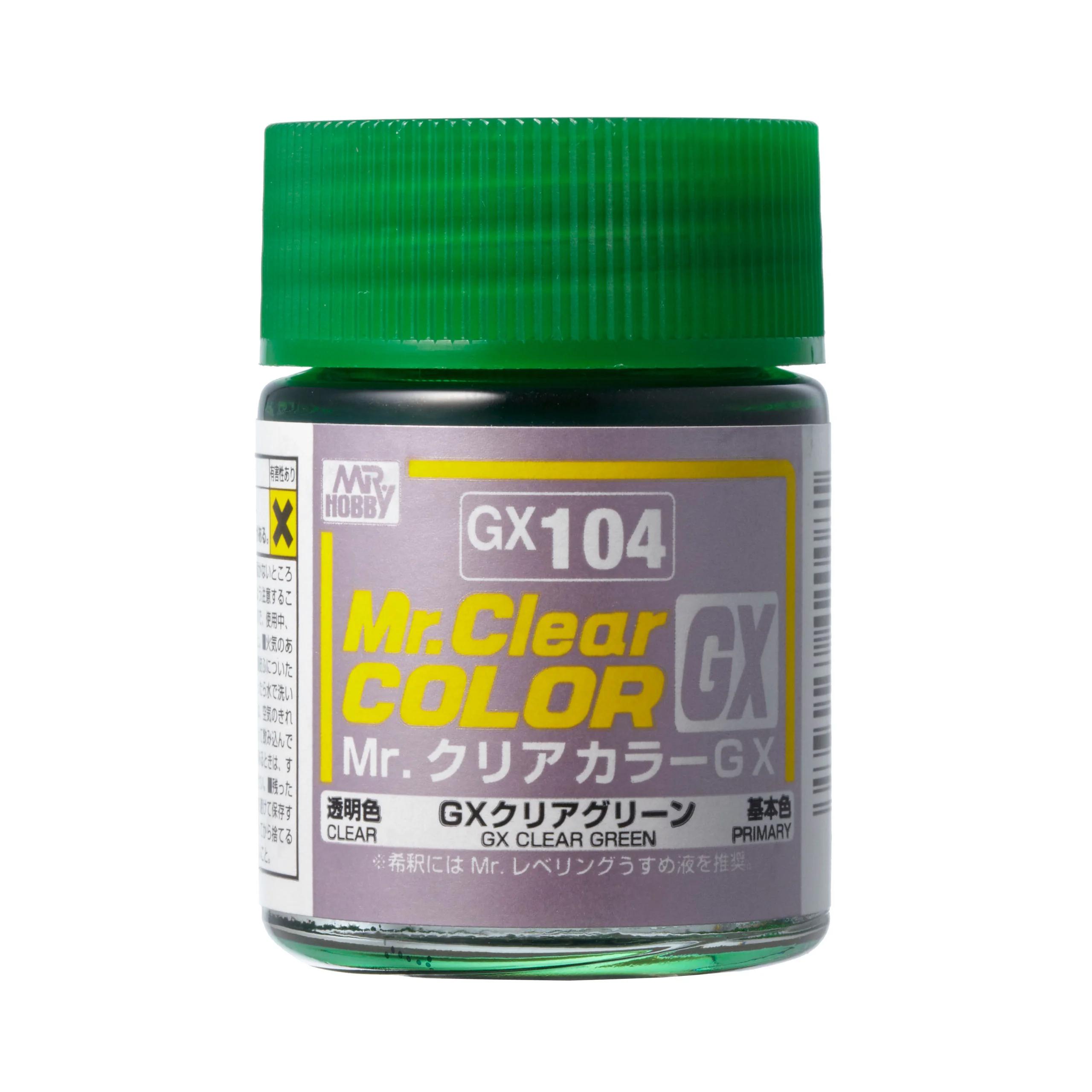 Mr. Hobby Mr. Color GX Clear Green (GX104) 18 ml — official product photo 1
