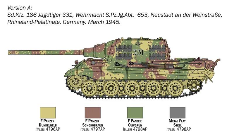 Italeri 1/56 SD Kfz 186 Jagdtiger Model Kit — official product photo 4