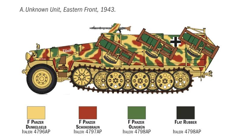 Italeri 1/72 SD Kfz 251 1 Stuka Zu Fuss Model Kit — official product photo 3