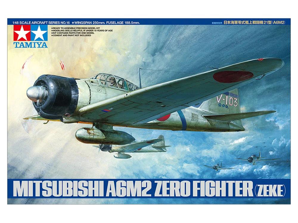Tamiya 1/48 A6m2 21 Zero Fighter Model Kit — official product photo 1
