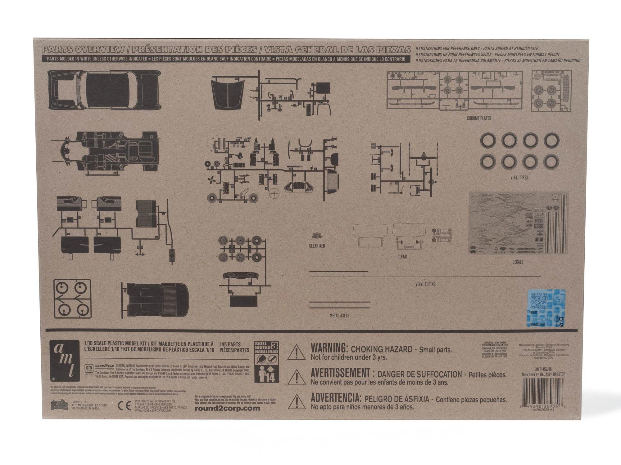 AMT 1/16 55 Chevy Bel Air Hardtop Model Kit — official product photo 5