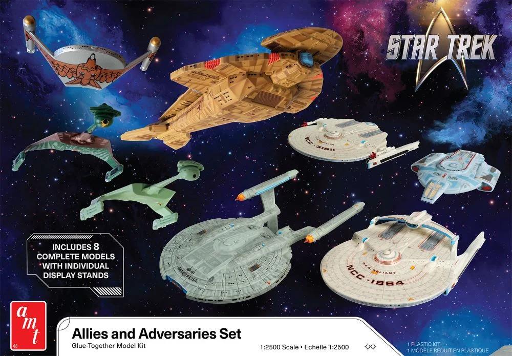 AMT Star Trek Adversaries Allies Ship Set Model Kit — box art