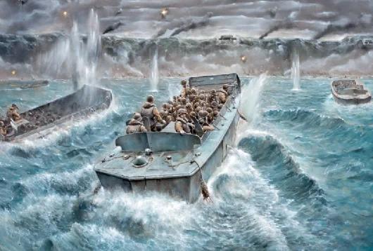 Italeri 1/35 Lcvp US Infantry Model Kit — box art
