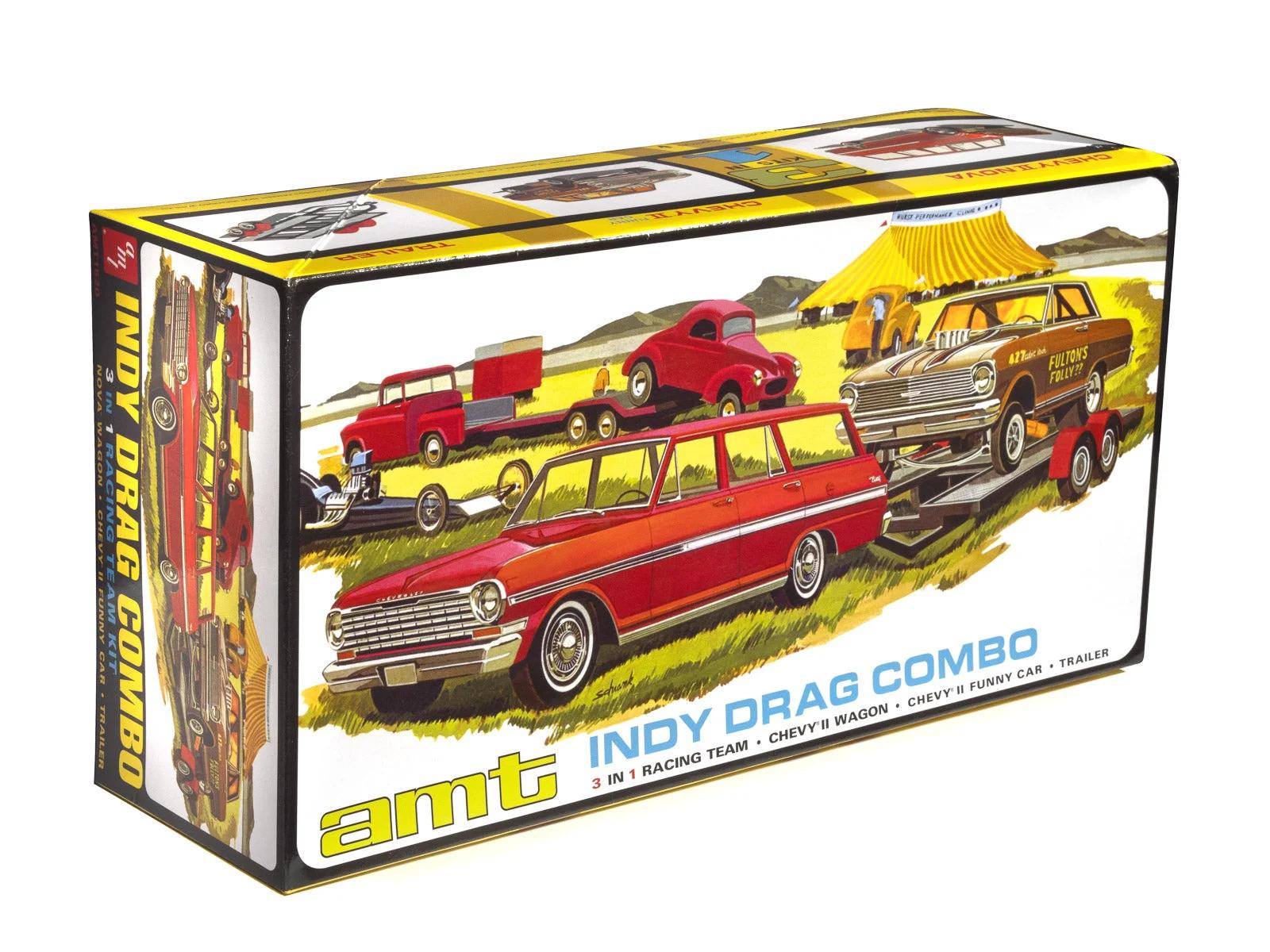 AMT 1/25 Indy Drag Combochevy II Fc Trailer Model Kit — official product photo 1