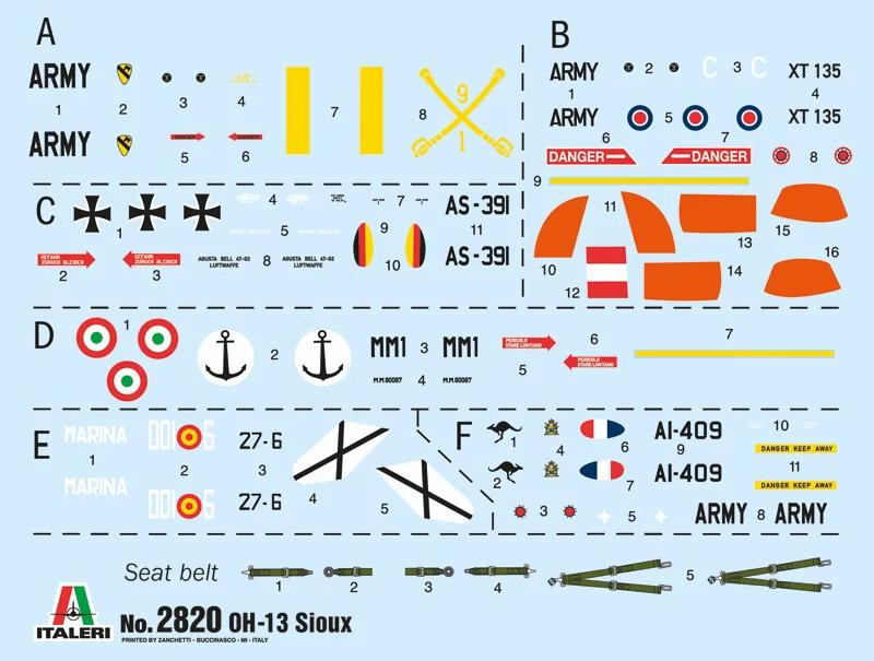 Italeri 1/48 OH-13 Sioux Korean War Model Kit — official product photo 2