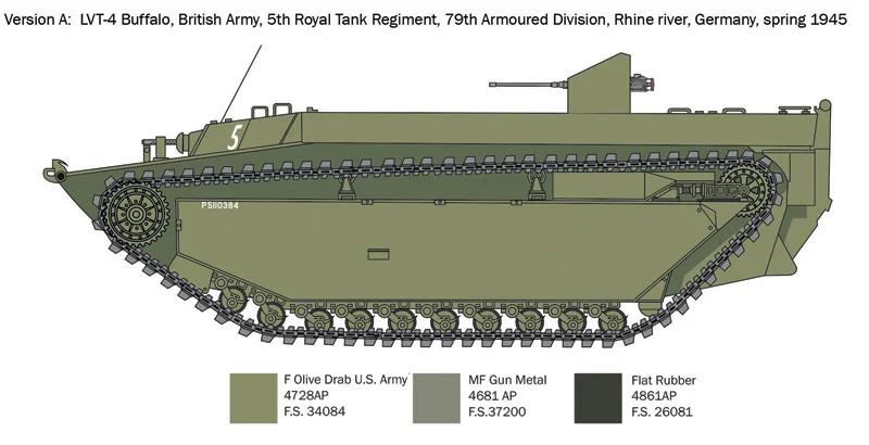 Italeri 1/35 LVT-4 Water Buffalo Eto Model Kit — official product photo 3