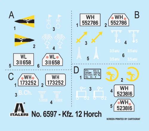 Italeri 1/35 Kfz 12 Horch 901 Typ 40 Fruhen Ausf Model Kit — official product photo 3