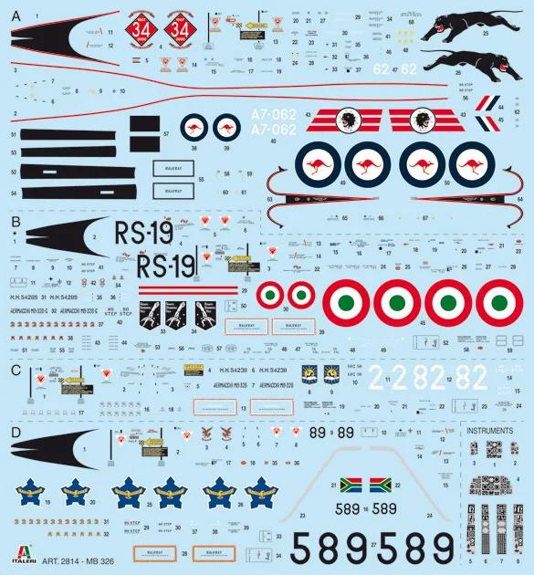 Italeri 1/48 Aermacci Mb 326 Model Kit — official product photo 3