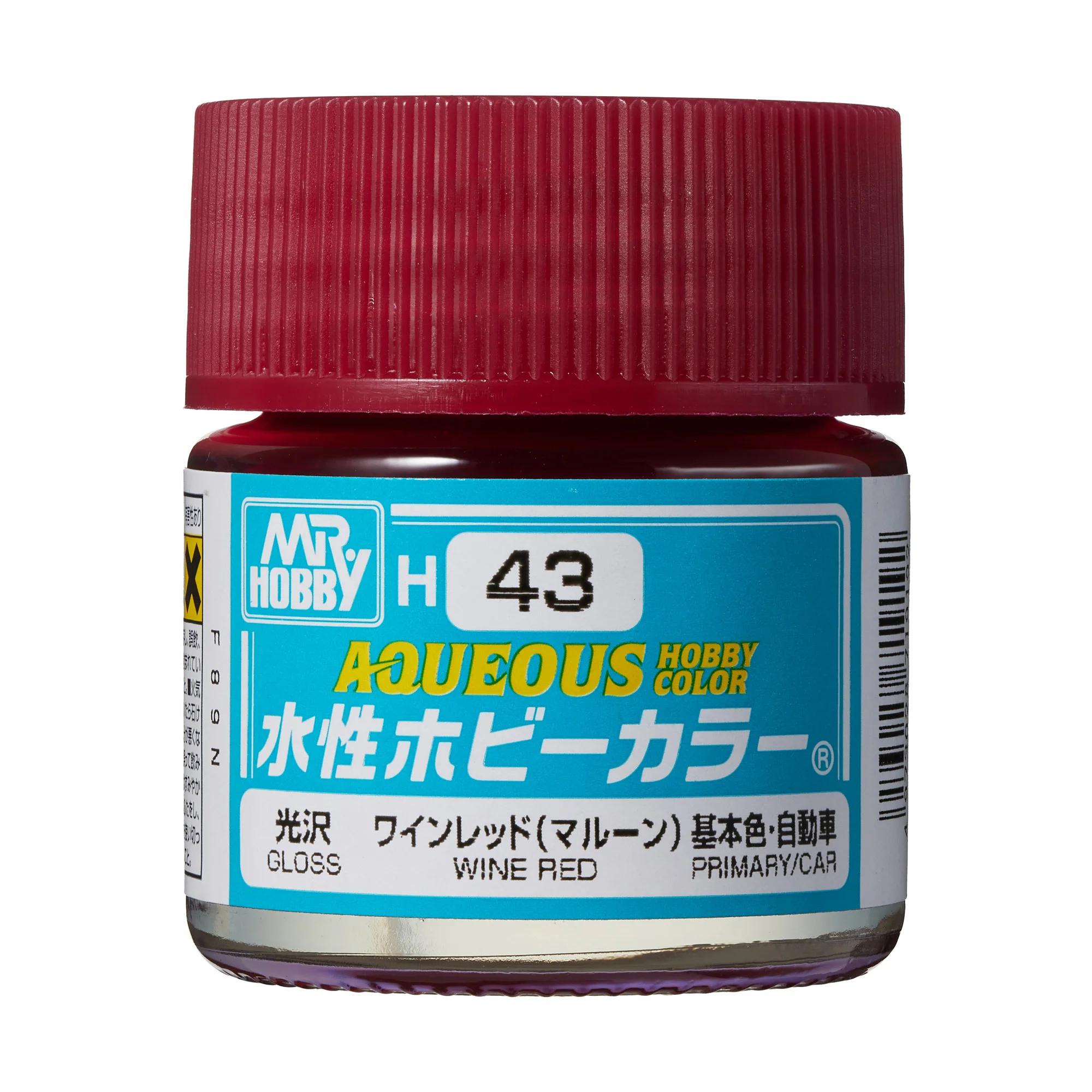 Mr. Hobby Aqueous Hobby Color Wine Red (H43) 10 ml — official product photo 1