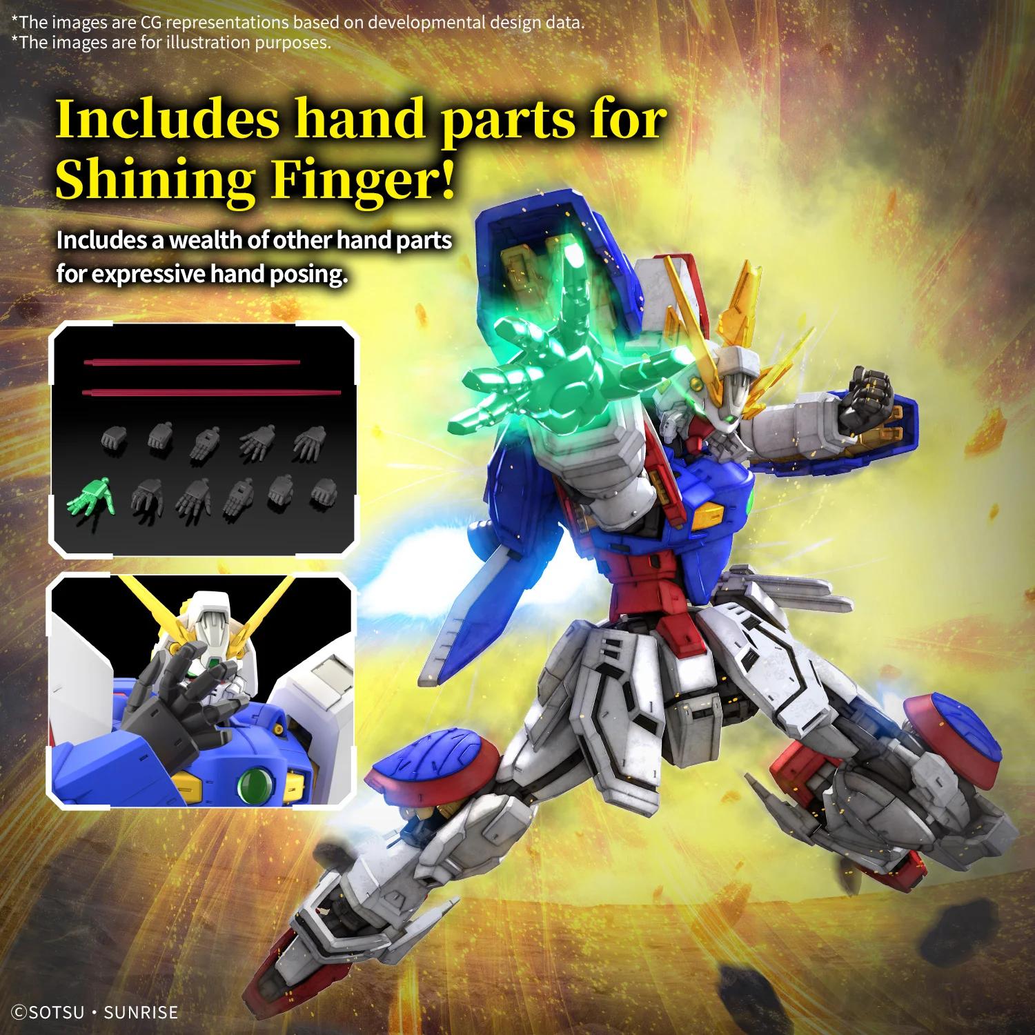 Bandai 1/144 RG Shining G Model Kit — official product photo 3