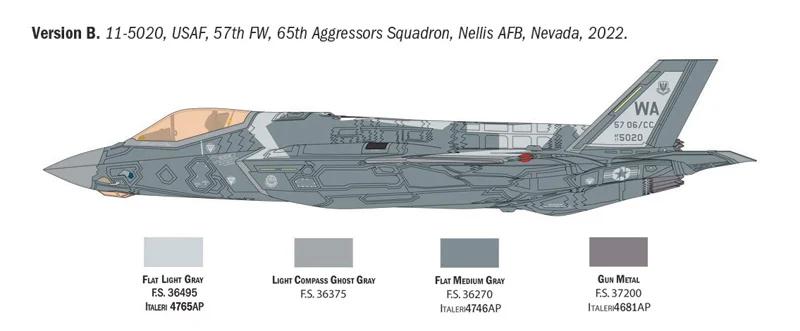 Italeri 1/48 F-35A Lightning Iibeast Mode Model Kit — official product photo 5