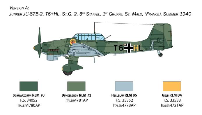 Italeri Ju-87b Stuka Battle Britain 80aniv 48 Model Kit — official product photo 4