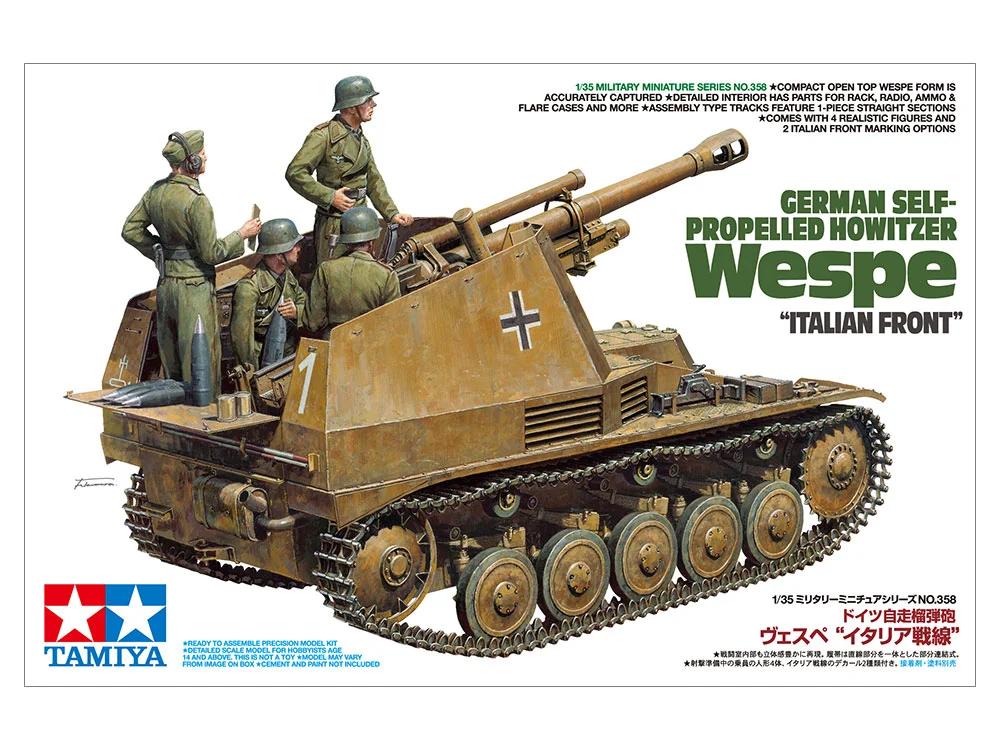 Tamiya 1/35 German SP Howitzer Wespe Model Kit — official product photo 1