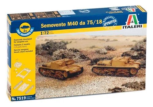 Italeri 1/72 Semovente M40 Da 75 18 Model Kit — official product photo 3