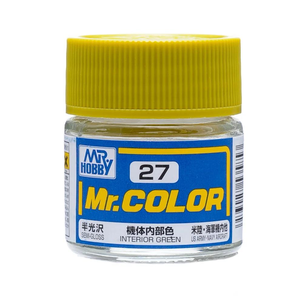 Mr. Hobby Mr. Color Interior Green (C27) 10 ml — official product photo 1