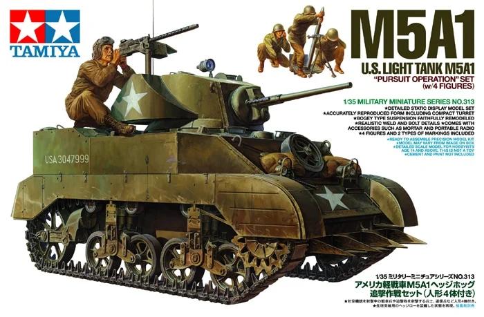 Tamiya 1/35 US Light Tank M5a1 W Fig Model Kit — official product photo 1