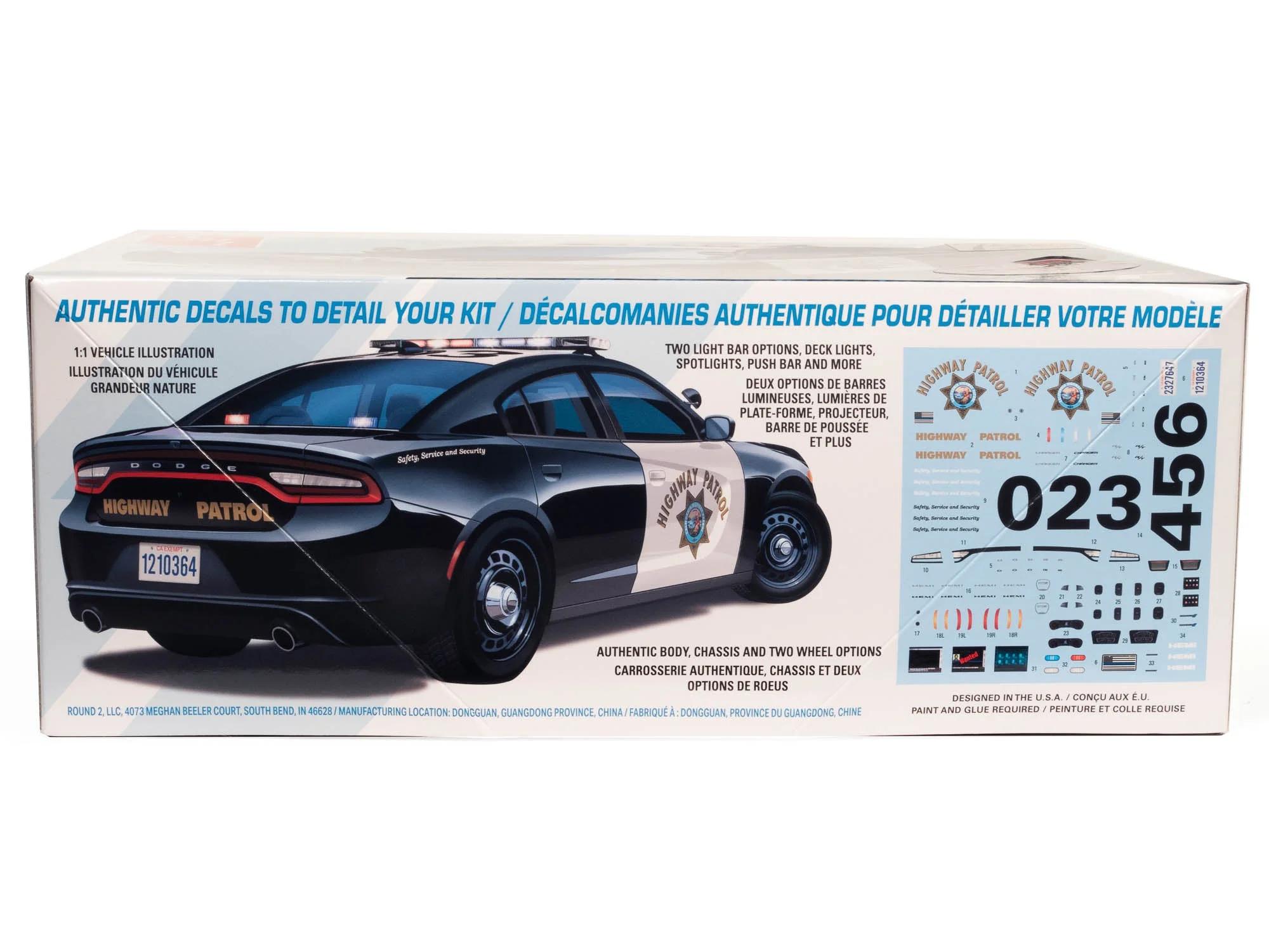 AMT 1/25 21 Dodge Charger Police Pursuit Model Kit — official product photo 3