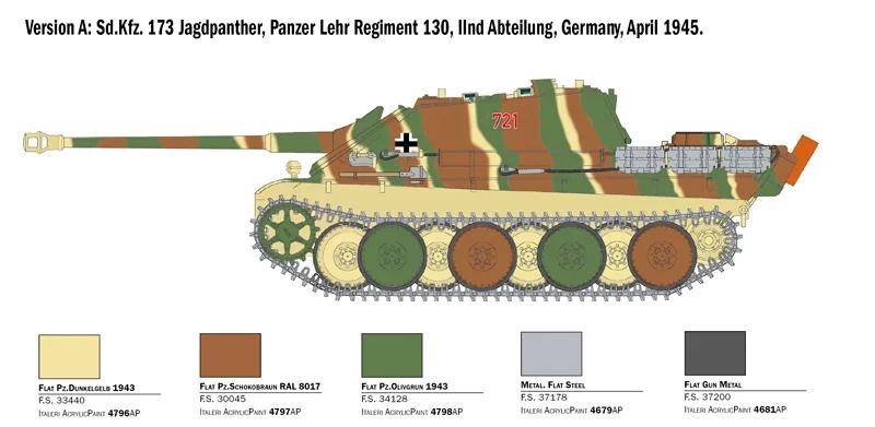Italeri SD Kfz 173 Jagdpanther W Winter Crew1 35 Model Kit — official product photo 3