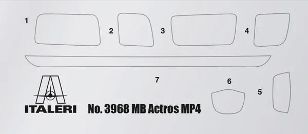 Italeri 1/24 Mb Actros Mp4 Big Space Grand Prix Model Kit — official product photo 3