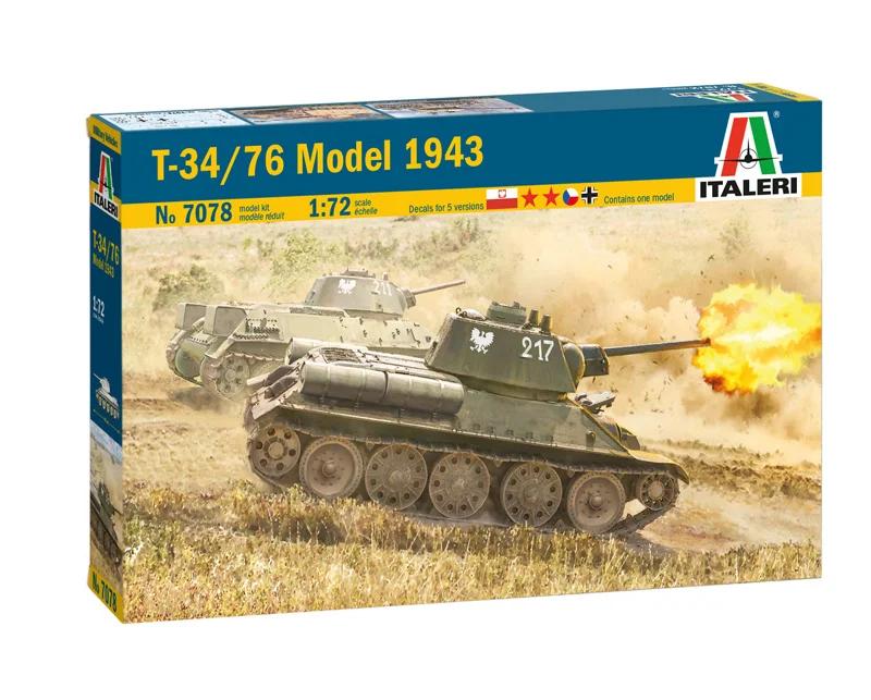 Italeri 1/72 T-34 76 1943 Model Kit — official product photo 1