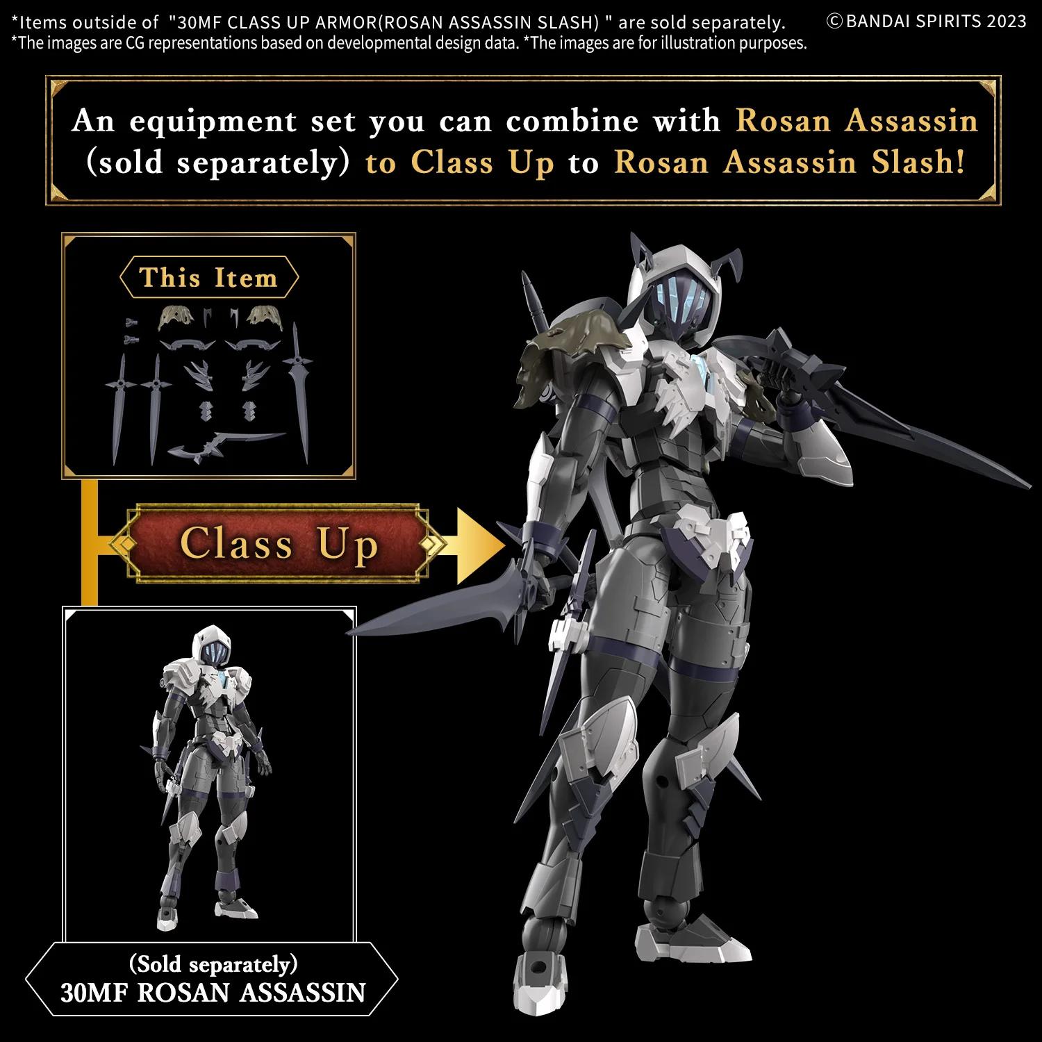 Bandai 1/144 30MF Class Uprmor Rosan Assassin Slash Model Kit — official product photo 2