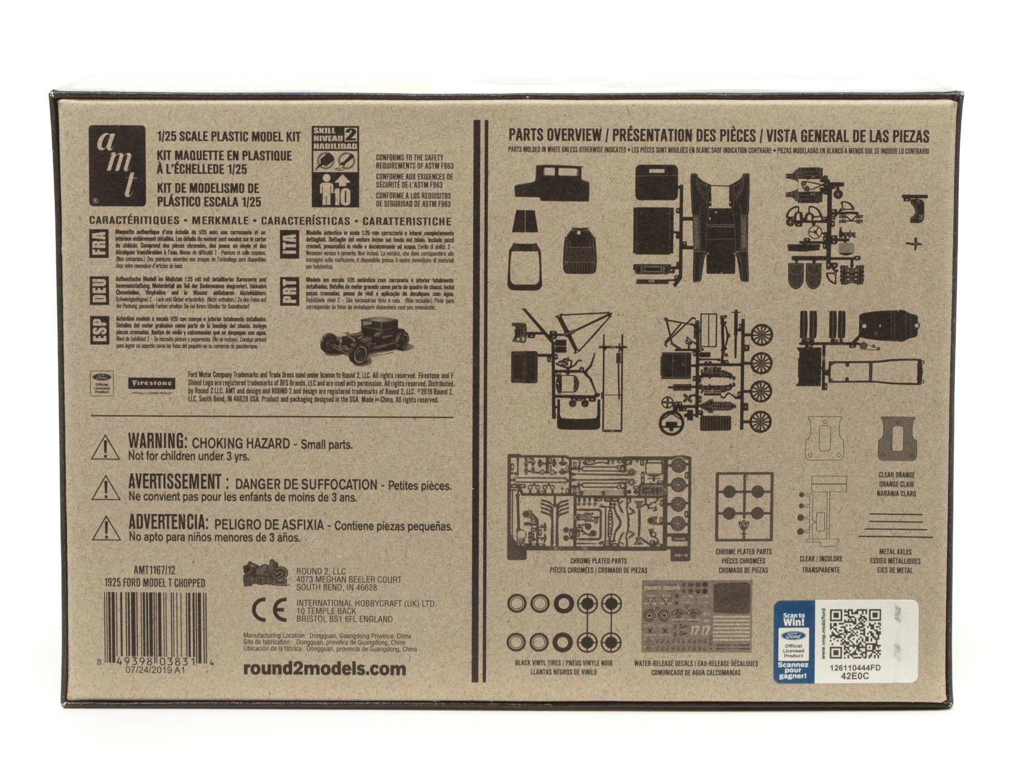 AMT 1/25 25 Ford T Chopped Model Kit — official product photo 4