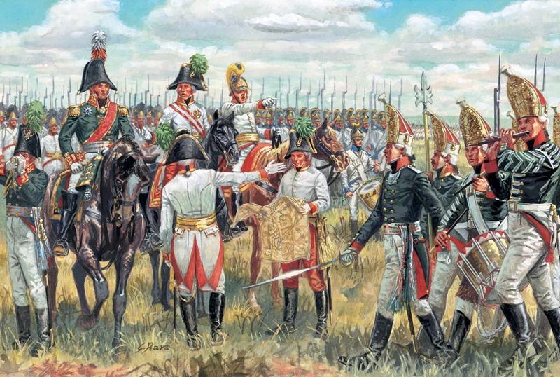 Italeri 1/72 Austrian Russian General Staff Model Kit — official product photo 1