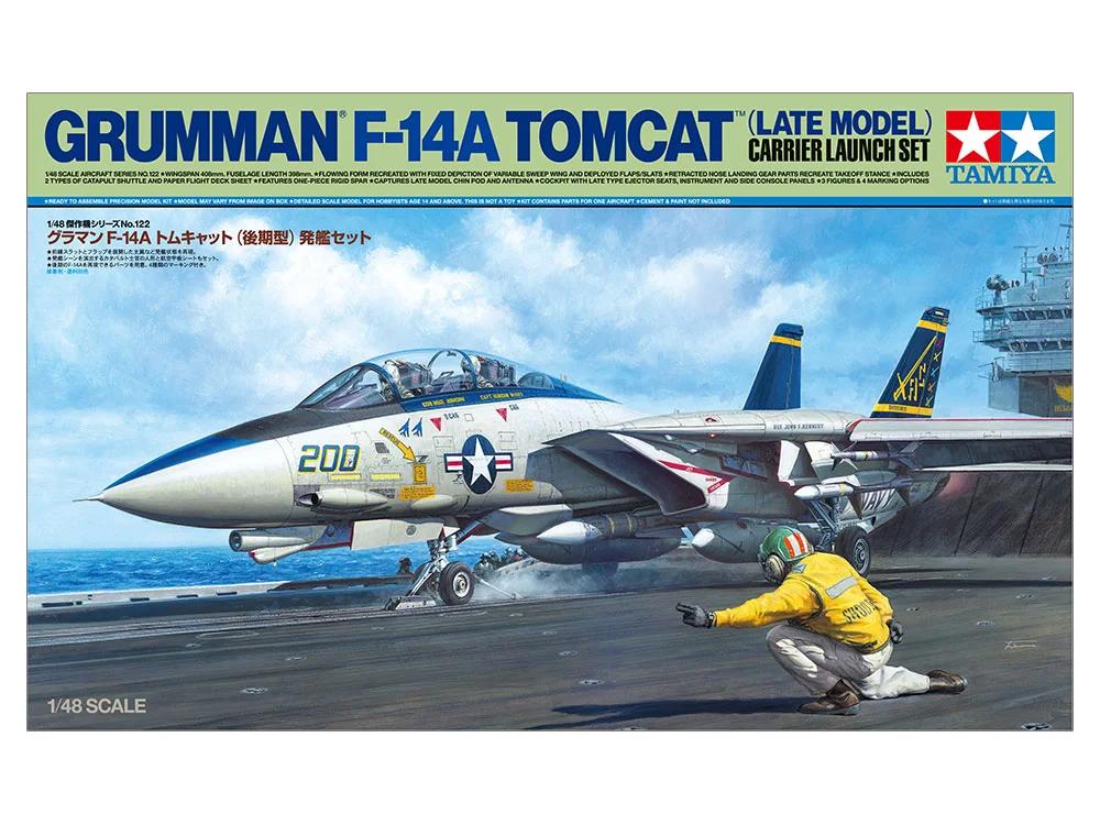 Tamiya 1/48 F-14A Grumman Tomcat Carrier Based Model Kit — official product photo 1
