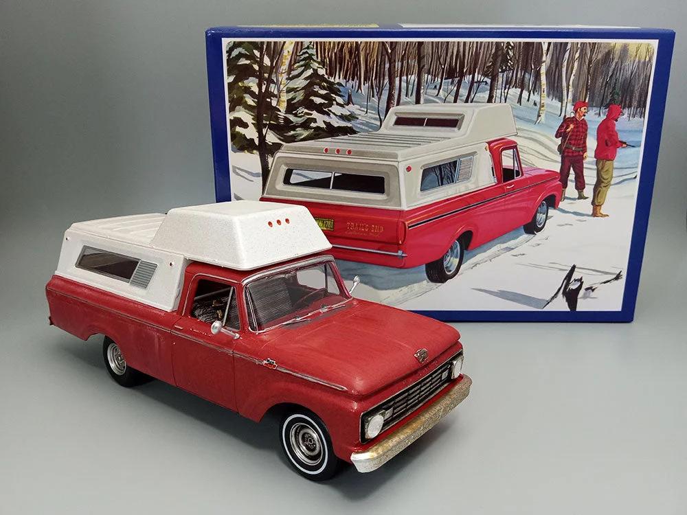 AMT 1/25 F-100 63 Ford Camper Pickup Model Kit — official product photo 2