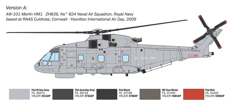 Italeri 1/72 AW-101 Merlin Hm 1 Model Kit — official product photo 3