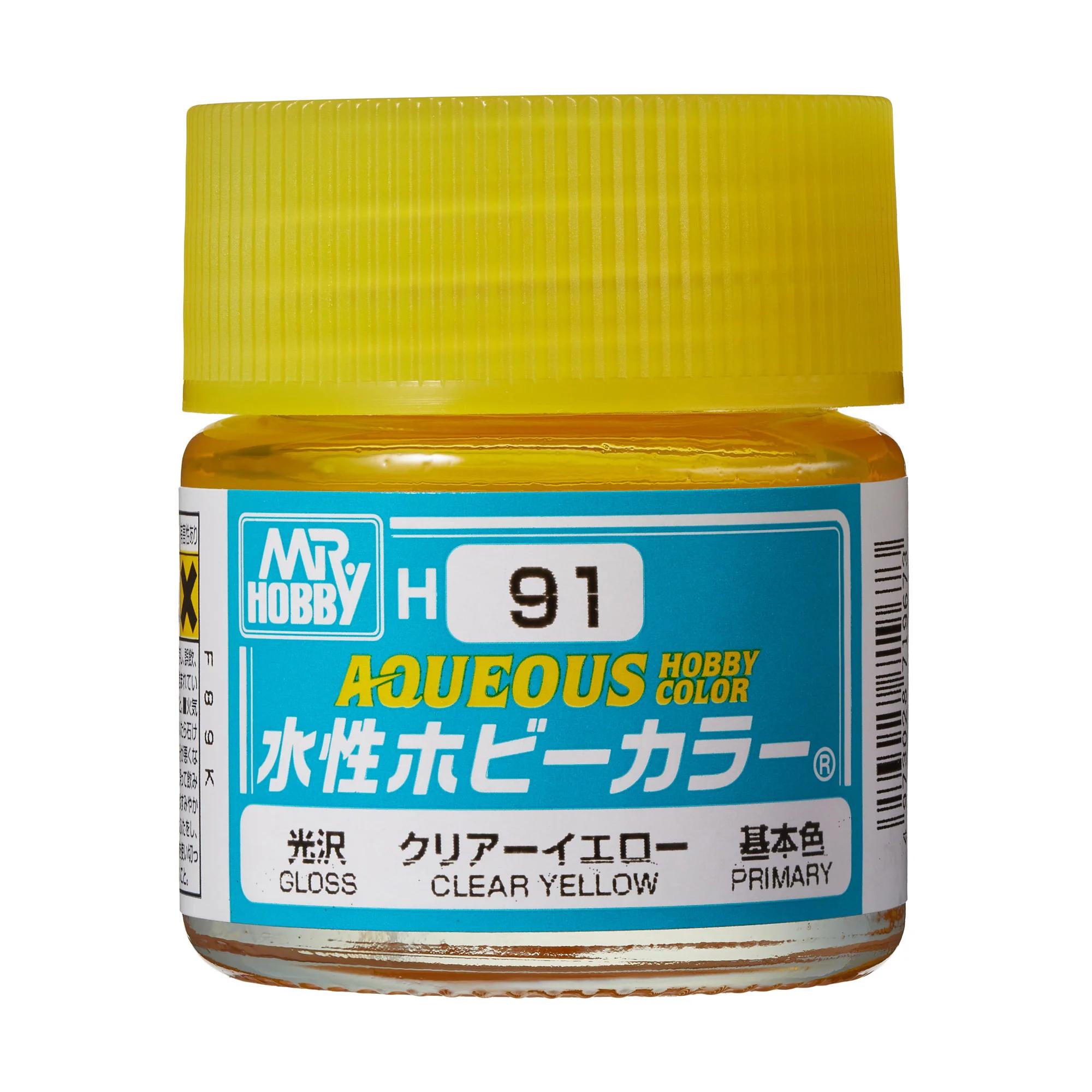 Mr. Hobby Aqueous Hobby Color Clear Yellow (H91) 10 ml — official product photo 1