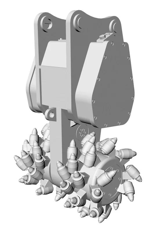 Hasegawa 1/35 Hitachi Excavator W Cutter Heads — official product photo 5