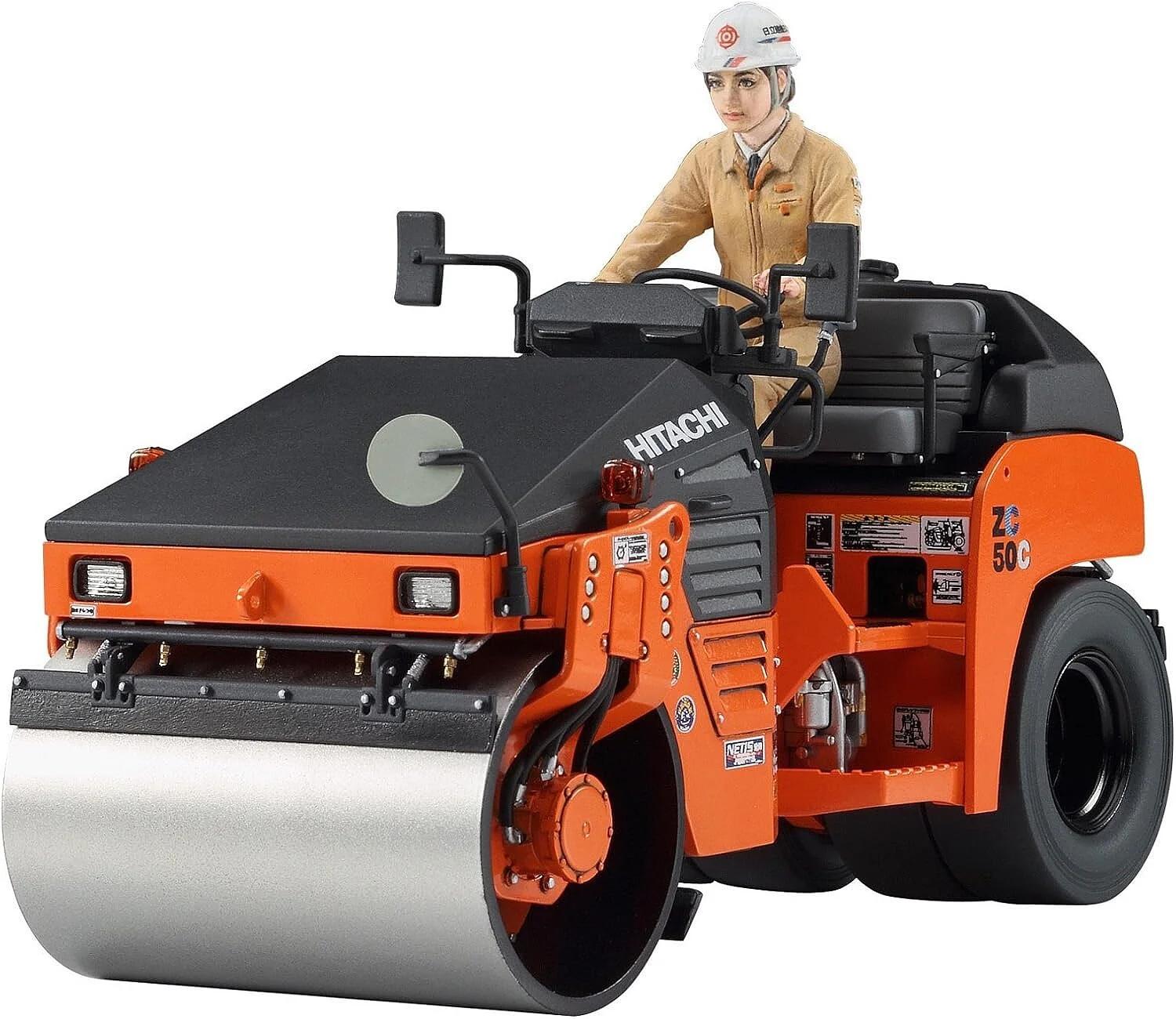 Hasegawa 1/35 Hitachi Zc50c5 Vib Roller Model Kit — official product photo 1