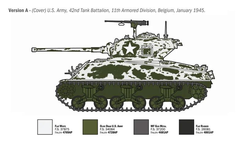 Italeri 1/35 Sherman M4a3 Wet W Fig Model Kit — official product photo 3
