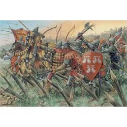 Italeri 1/72 100 Yrs War Eng Knights Model Kit — box art