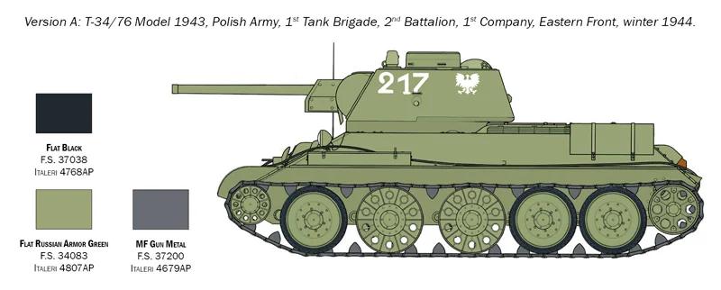 Italeri 1/72 T-34 76 1943 Model Kit — official product photo 3