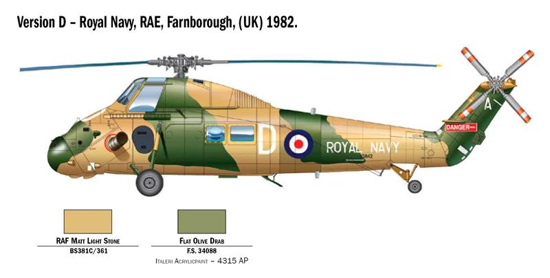 Italeri 1/48 UH-5 Wessex Helicopter Model Kit — official product photo 4