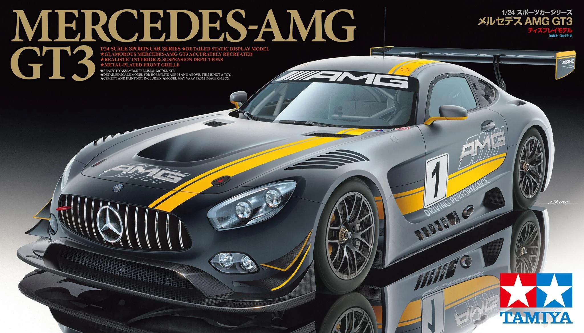 Tamiya 1/24 Mercedes Amg Gt3 Model Kit — box art
