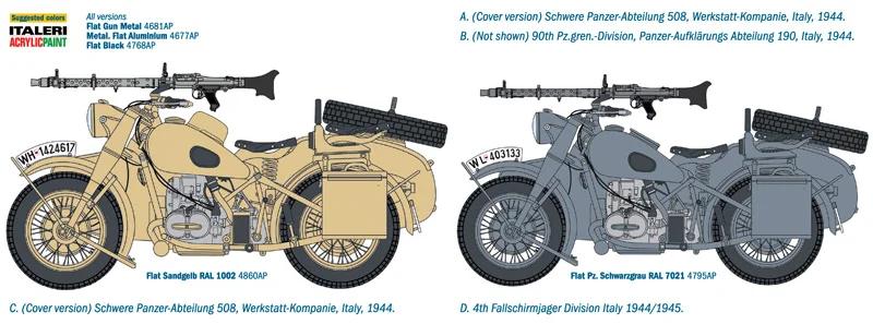 Italeri Bmw R75 W Sidecar 1 9 Model Kit — official product photo 3