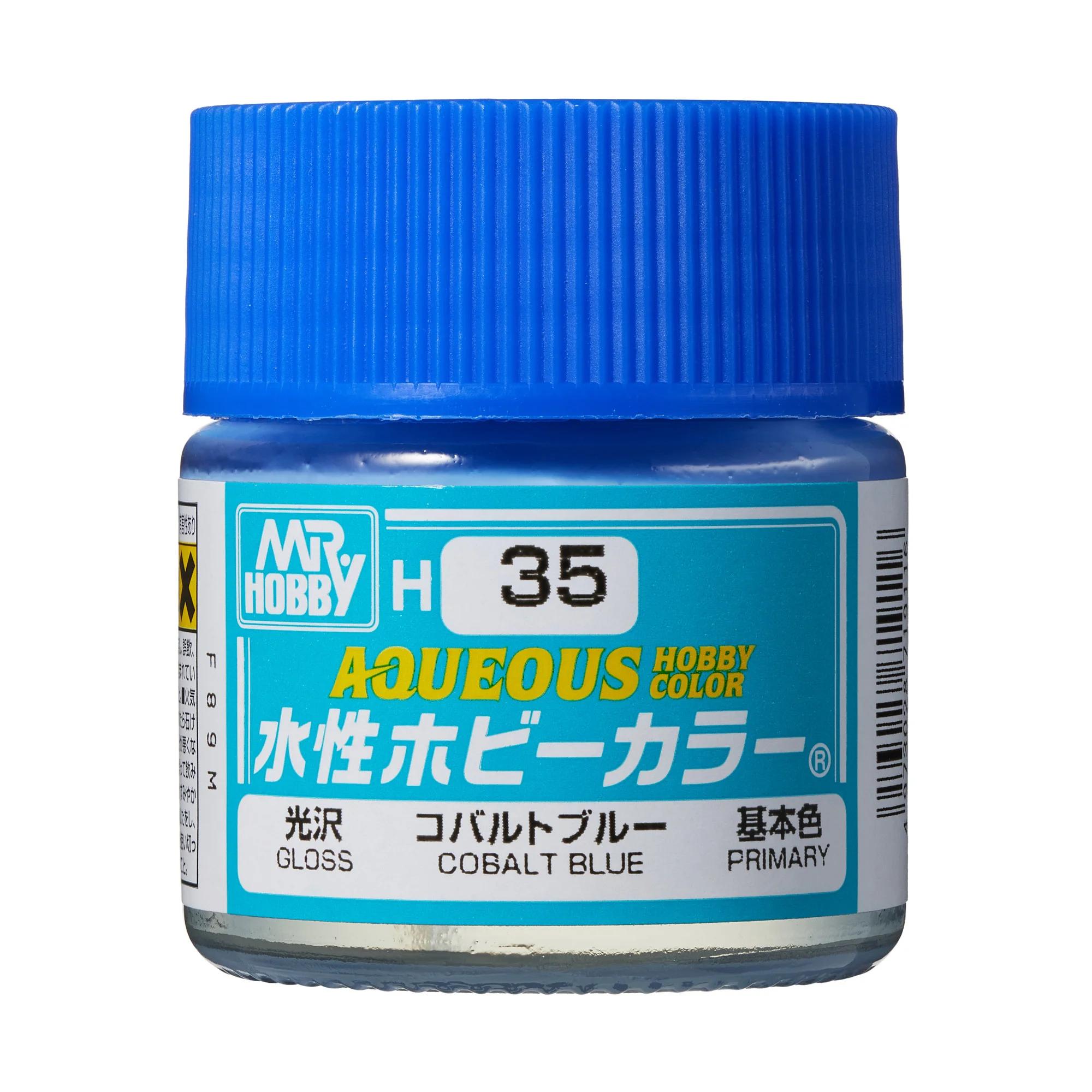 Mr. Hobby Aqueous Hobby Color Cobalt Blue (H35) 10 ml — official product photo 1