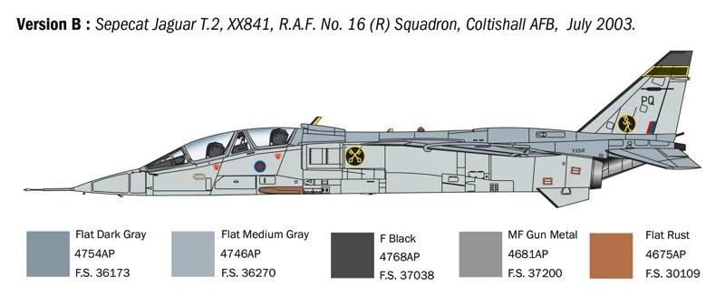 Italeri 1/72 Sepecat Jaguar T 2 RAF Trainer Model Kit — official product photo 4