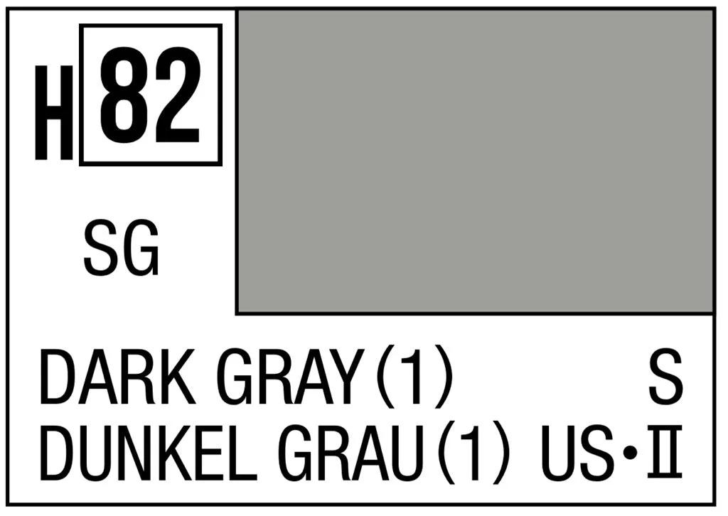 Mr. Hobby Aqueous H82 Semi-Gloss Dark Gray (1) 10ml — product photo
