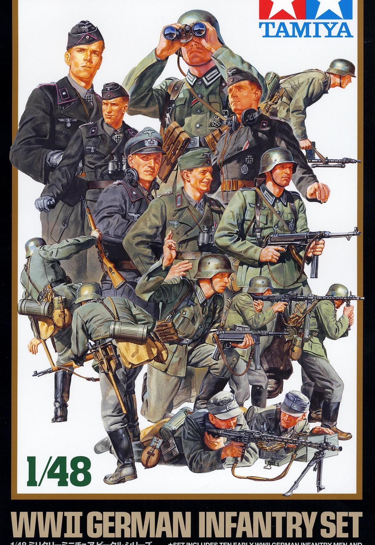Tamiya 1/48 Ww-ii German Infantry Set Model Kit — official product photo 1