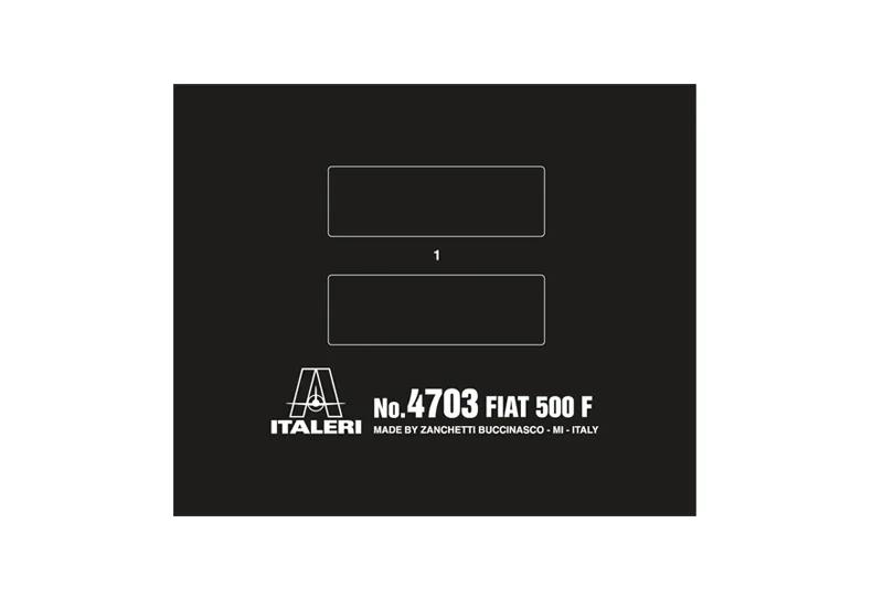 Italeri 1/12 Fiat 500f 1968 Car Model Kit — official product photo 4
