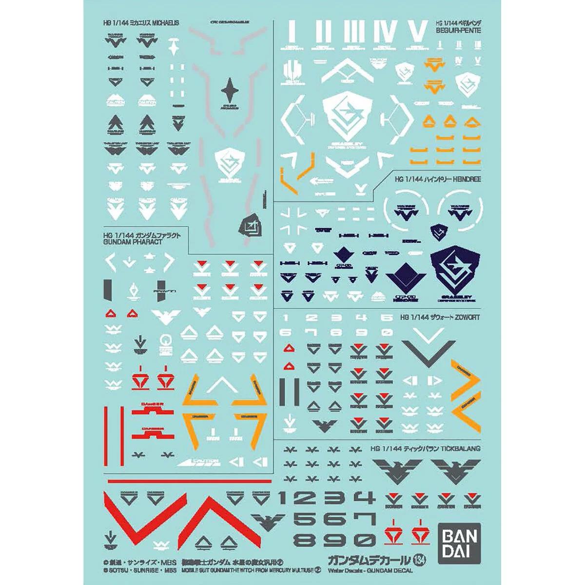 Bandai GD-134 Vfm Decal — official product photo 1