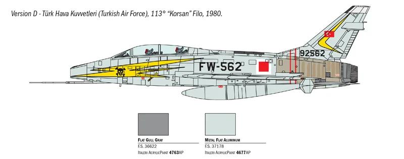 Italeri F100f Supersabre USAF Fghtr 72 Model Kit — official product photo 4